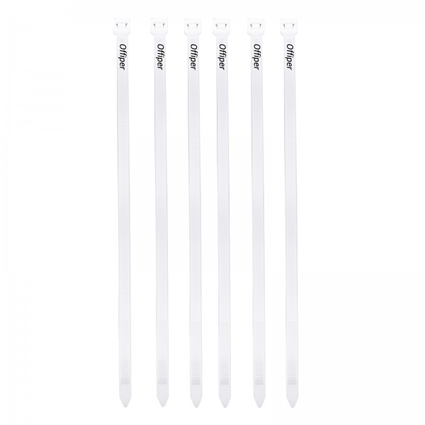 Offiper 6PCS Cable Zip Ties 9.84 Inch, Durable Adjustable White Plastic Tie Wraps for Indoor and Outdoor Offiper 6PCS Cable Zip Ties 9.84 Inch, Durable Adjustable White Plastic Tie Wraps for Indoor and Outdoor