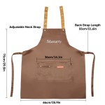 Manarty Kitchen Apron,Adjustable Lightweight Waterproof Cooking Baking Apron with Big Pockets for Server Pottery Artist Chef Apron 75 x 66cm Manarty Kitchen Apron,Adjustable Lightweight Waterproof Cooking Baking Apron with Big Pockets for Server Pottery Artist Chef Apron 75 x 66cm